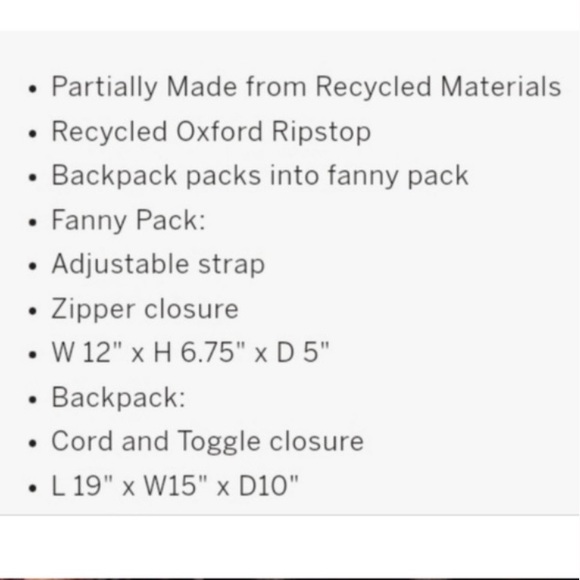 NWT victoria's Secret PINK Convertible Backpack Fanny Pack - Picture 3 of 4